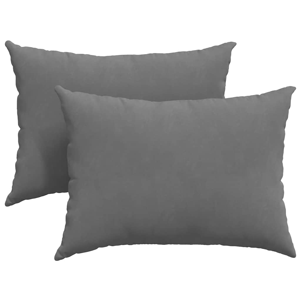 Sofa Pillows 2 pcs Dark Grey 70 x 50 cm Fabric